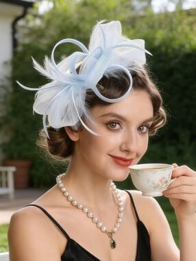 NEW! Baby Blue Fascinator Hat